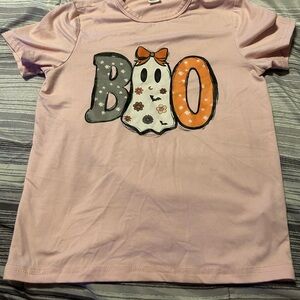 Kids SHEIN Pink 'BOO' Ghost Tee